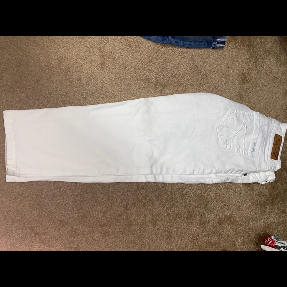 Seven for all mankind crop jeans white